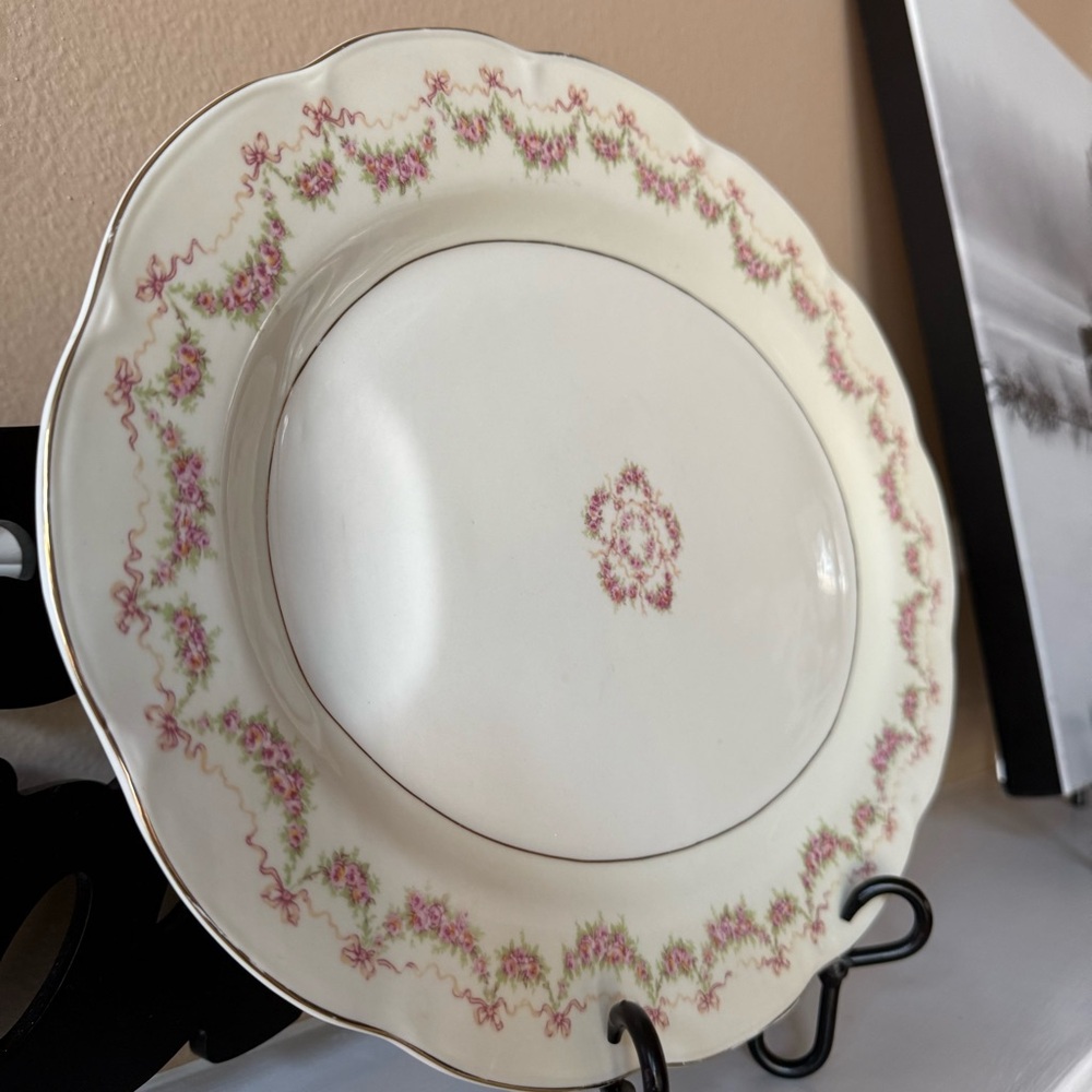 Theodore Haviland Hamilton Serving Platter Made in America gold trim Vintage